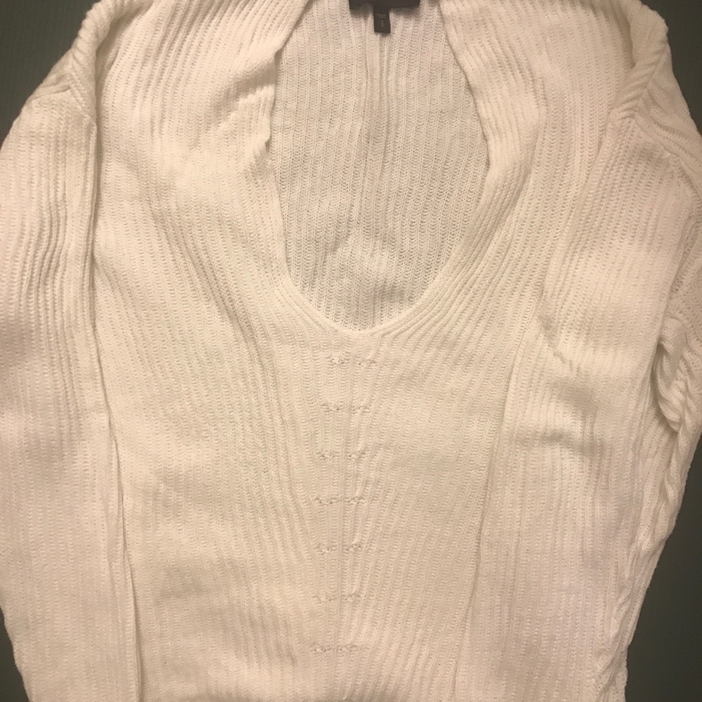 Express White Sweater, small